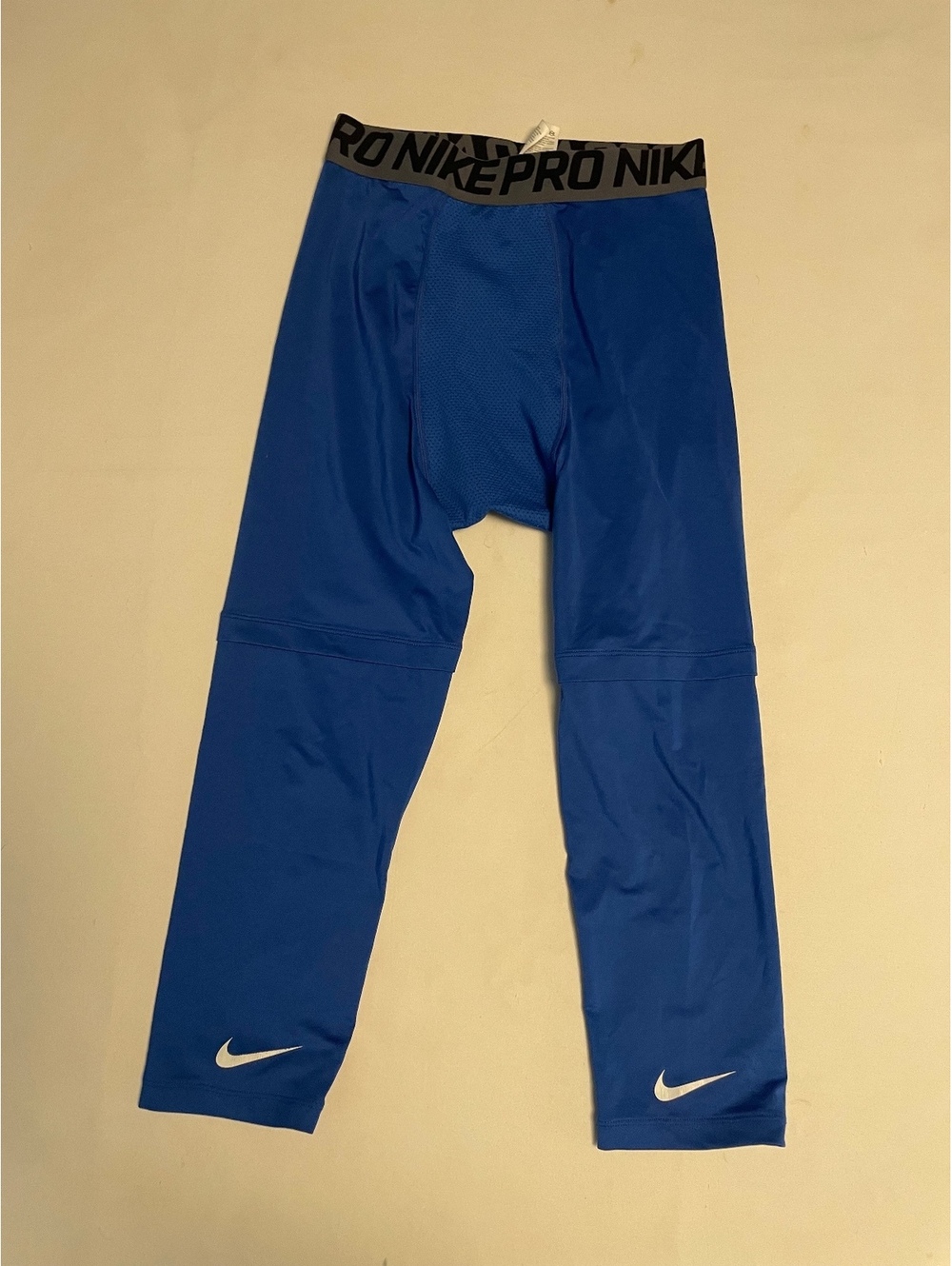 Nike Pro Blue Compression Athletic Leggings Size Medium